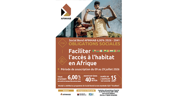 AFINHAB émet avec succès 40 milliards de FCFA de Social Bond